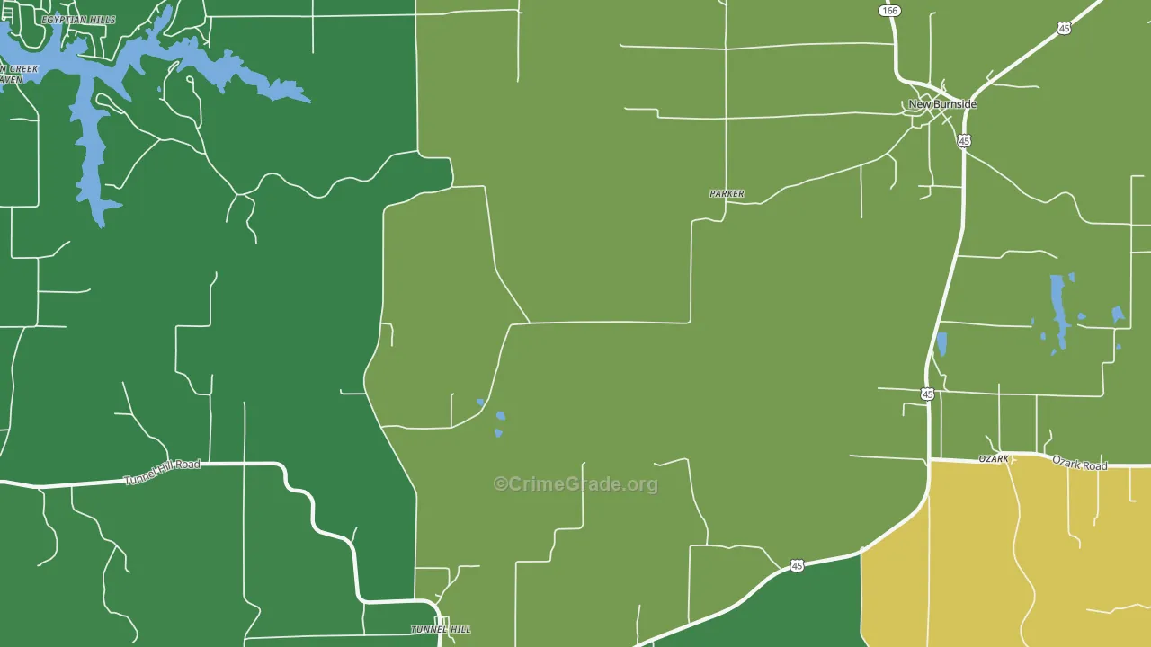 Parker, IL Map of Murder Rates