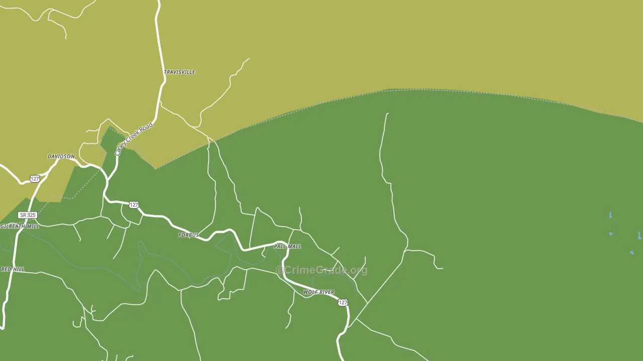 Parker, TN Map of Murder Rates