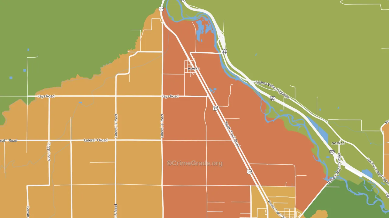 Parker, WA Map of Murder Rates