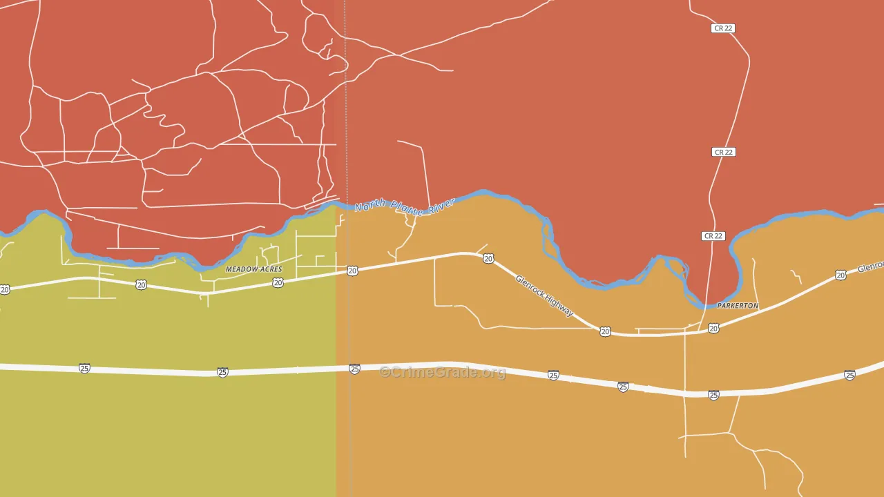 Parkerton, WY Map of Murder Rates