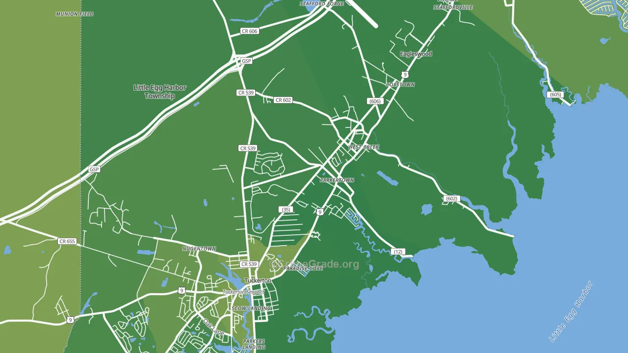 Parkertown, NJ Map of Murder Rates