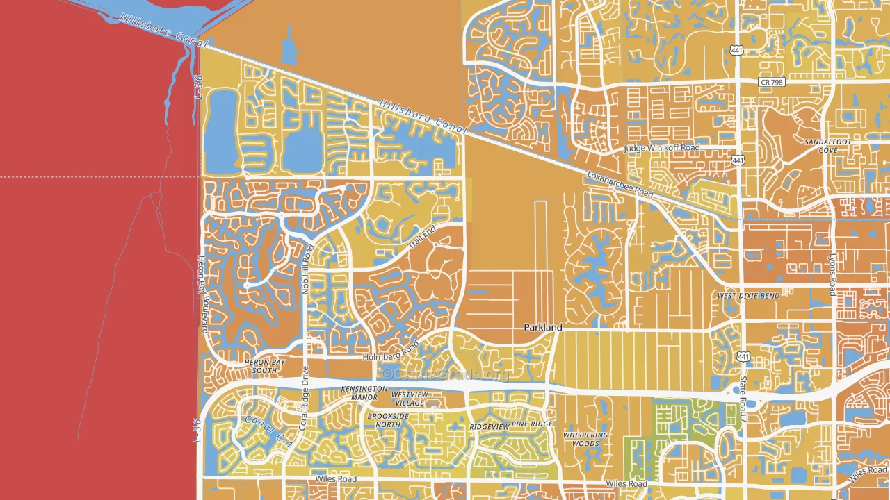 Parkland, FL Map of Murder Rates