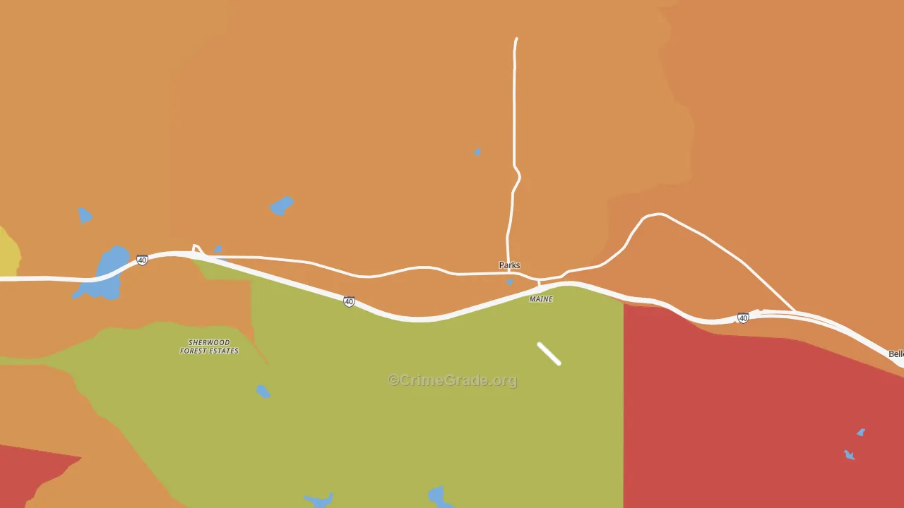 Parks, AZ Map of Murder Rates