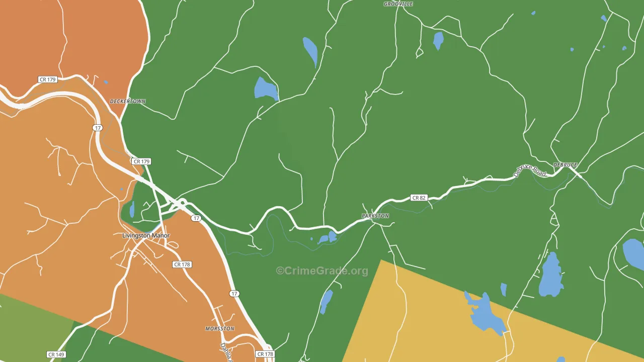 Parkston, NY Map of Murder Rates