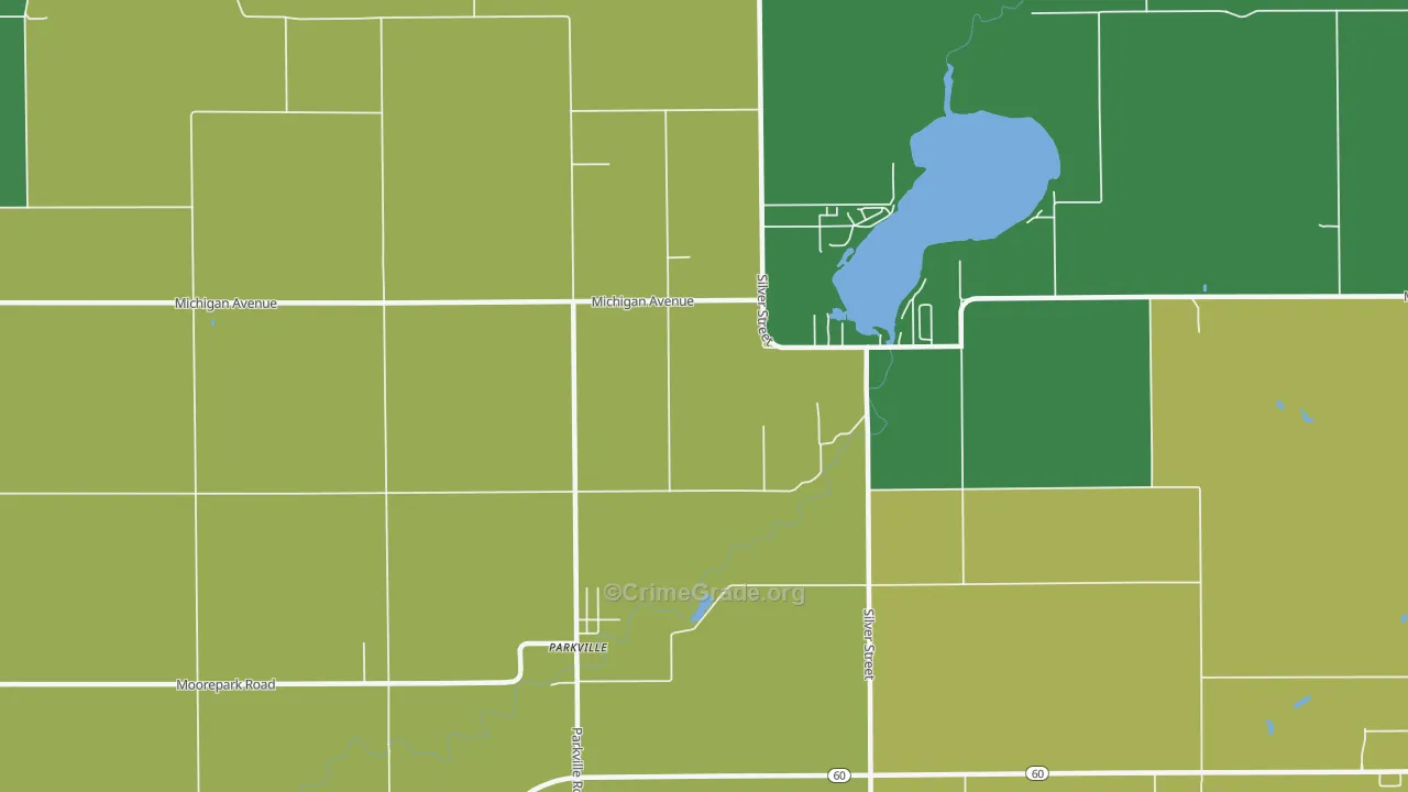Parkville, MI Map of Murder Rates