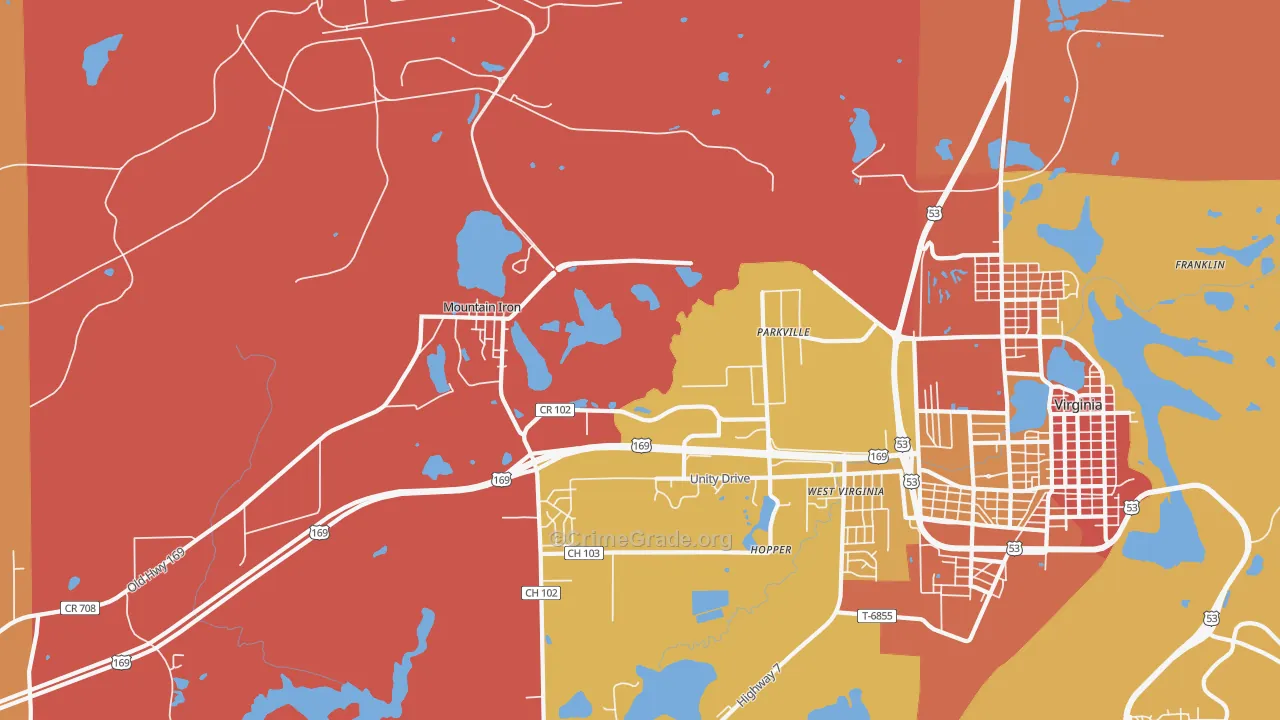 Parkville, MN Map of Murder Rates
