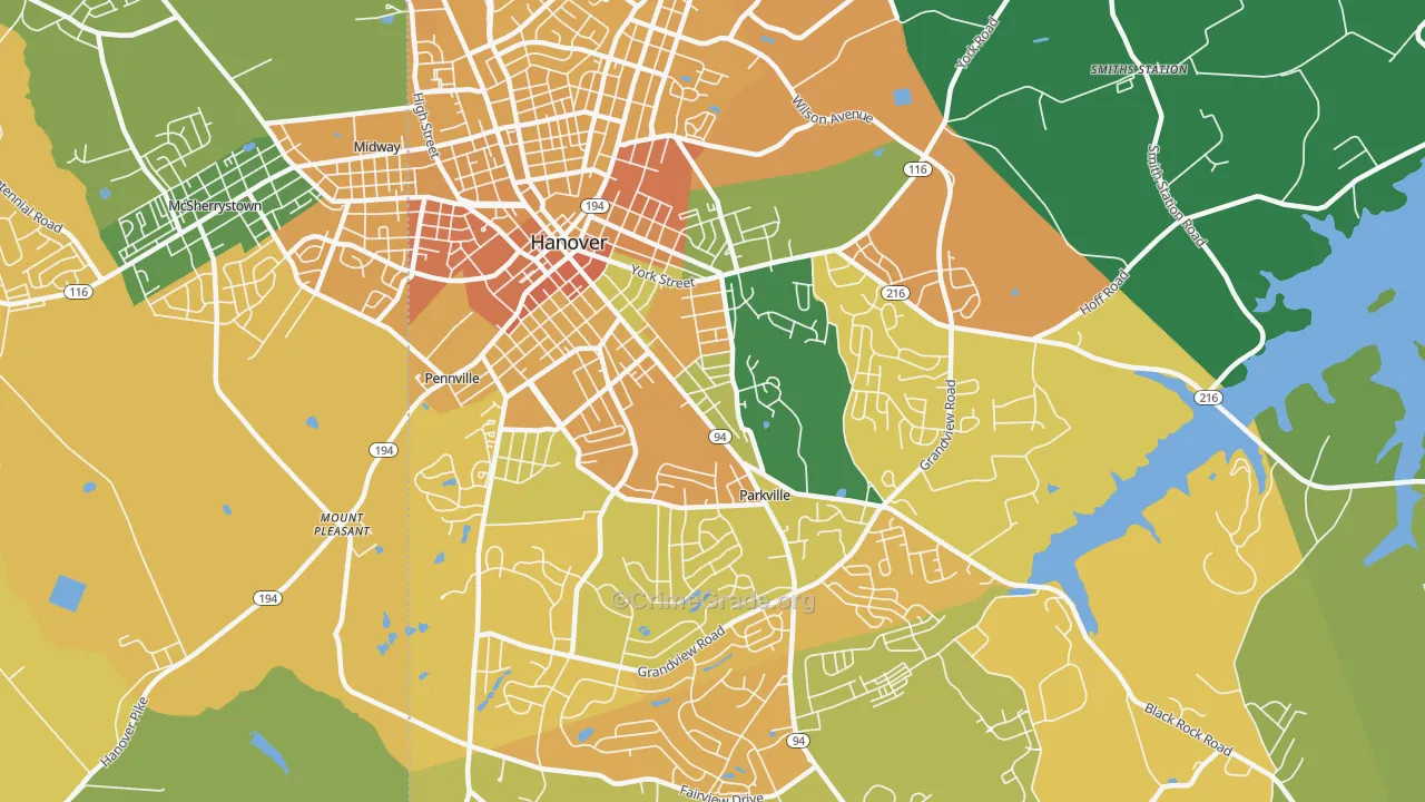 Parkville, PA Map of Murder Rates