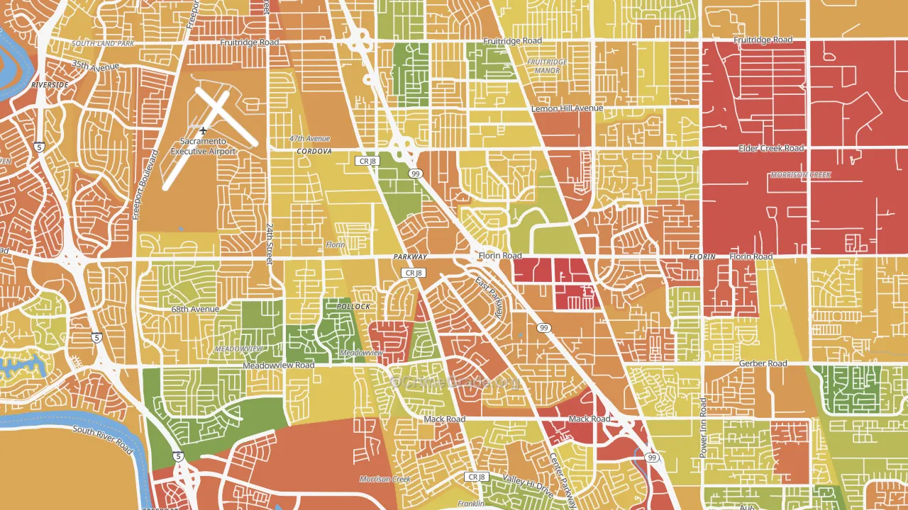 Parkway, CA Map of Murder Rates