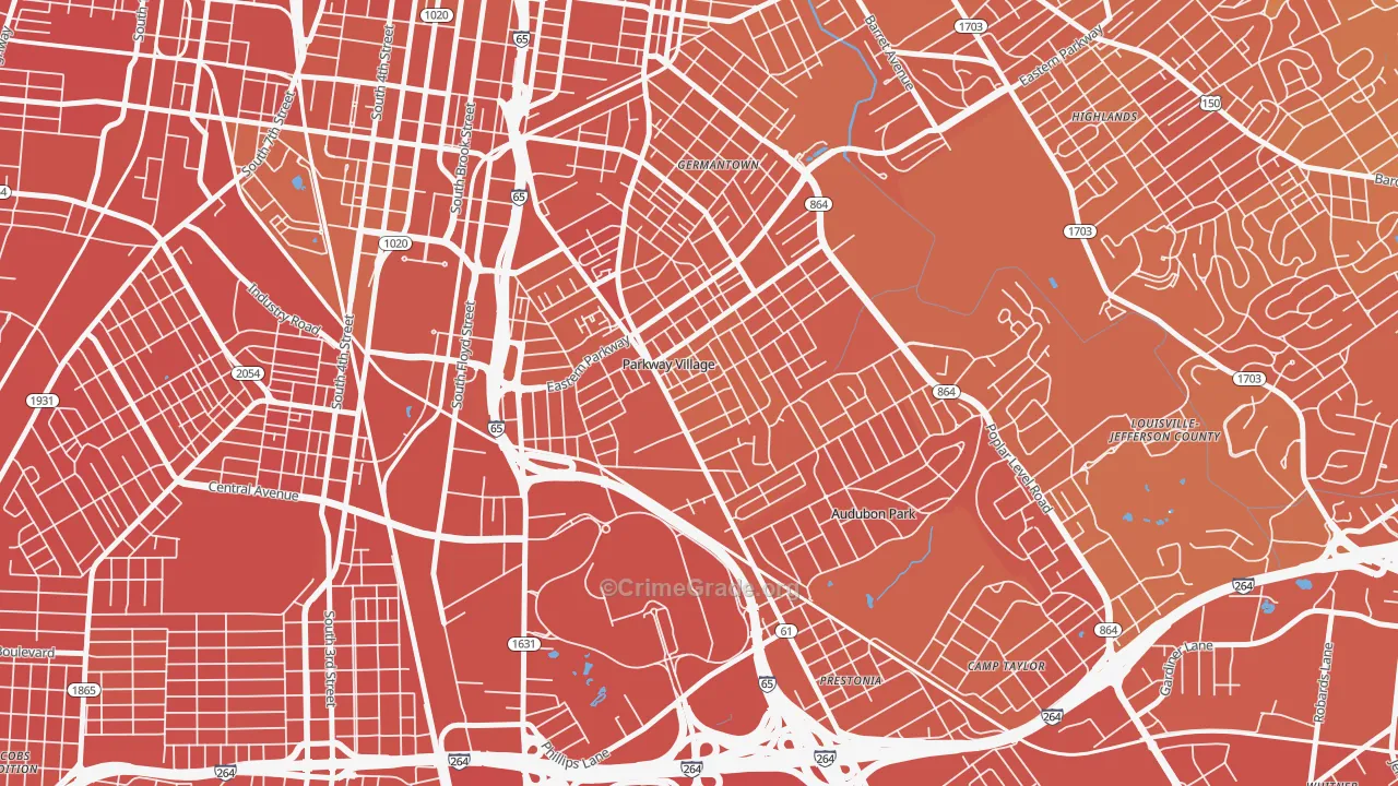 Parkway Village, KY Map of Murder Rates