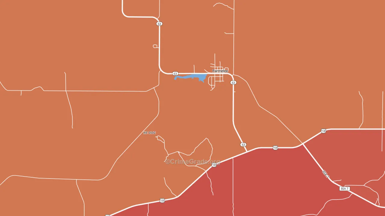 Parmelee, SD Map of Murder Rates