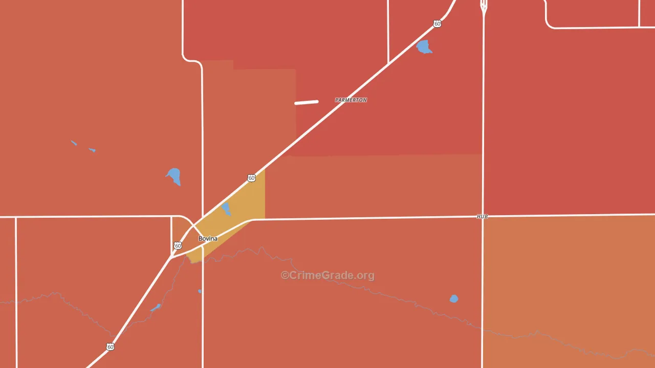Parmer County, TX Map of Murder Rates