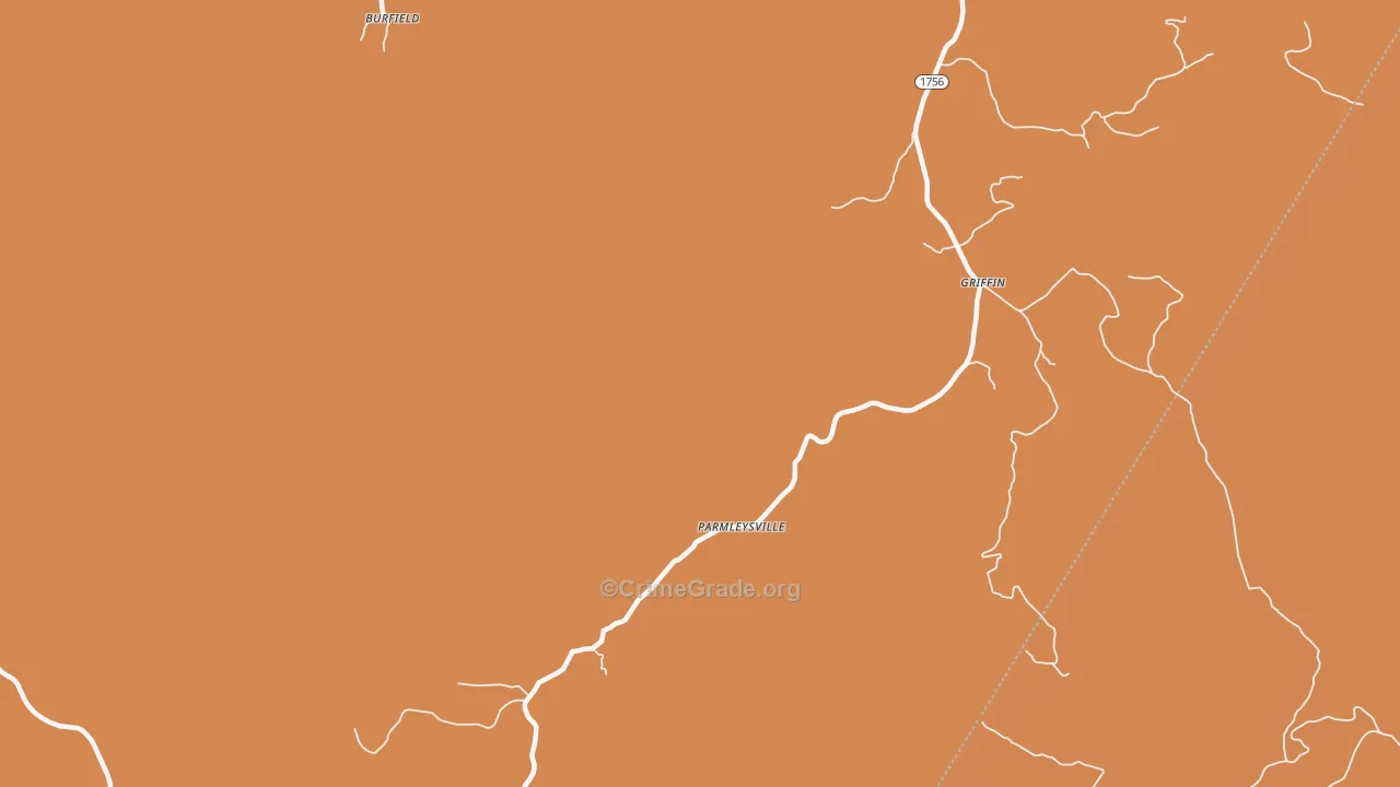 Parmleysville, KY Map of Murder Rates