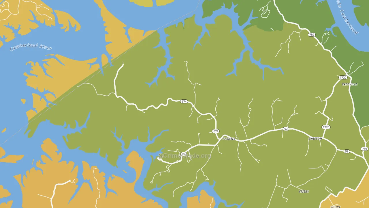 Parnell, KY Map of Murder Rates