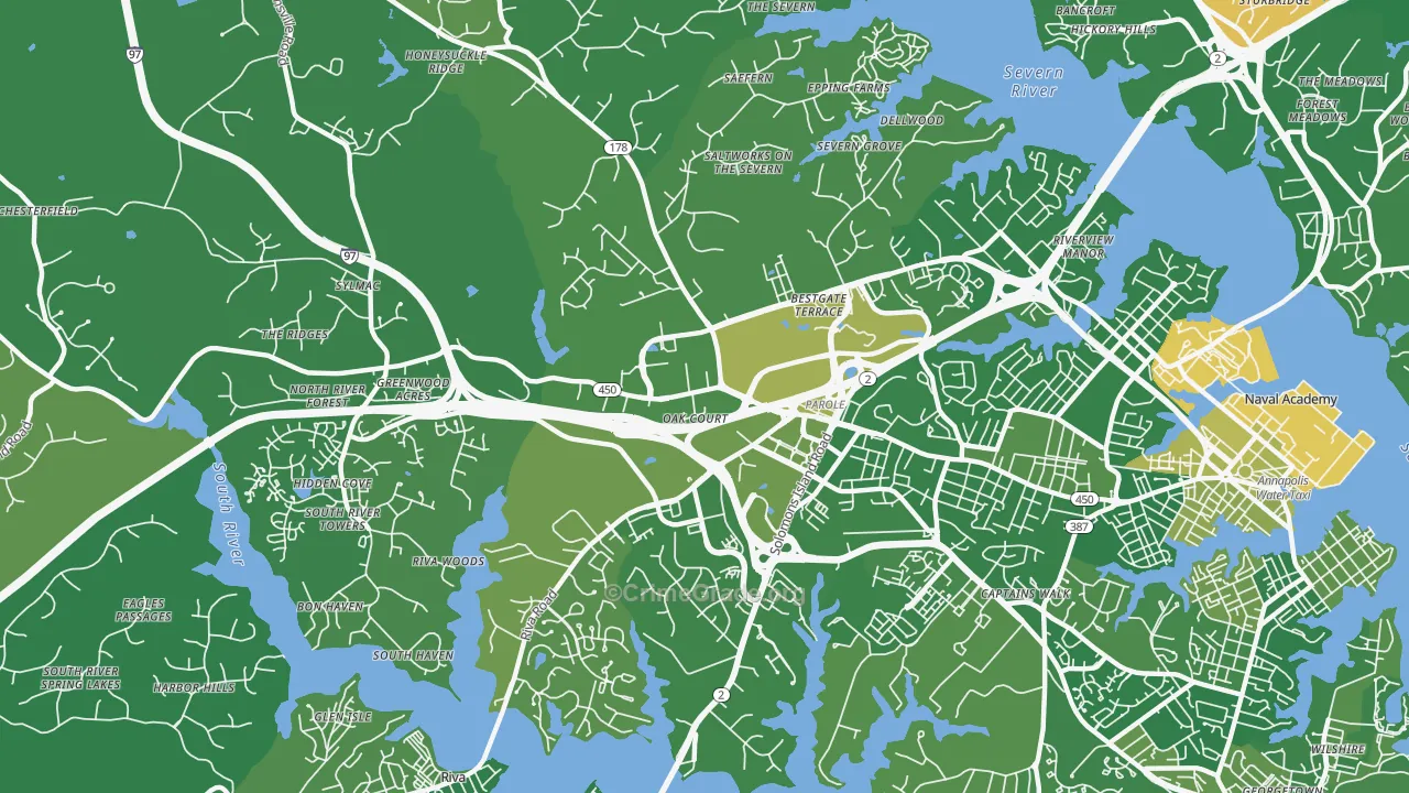 Parole, MD Map of Murder Rates