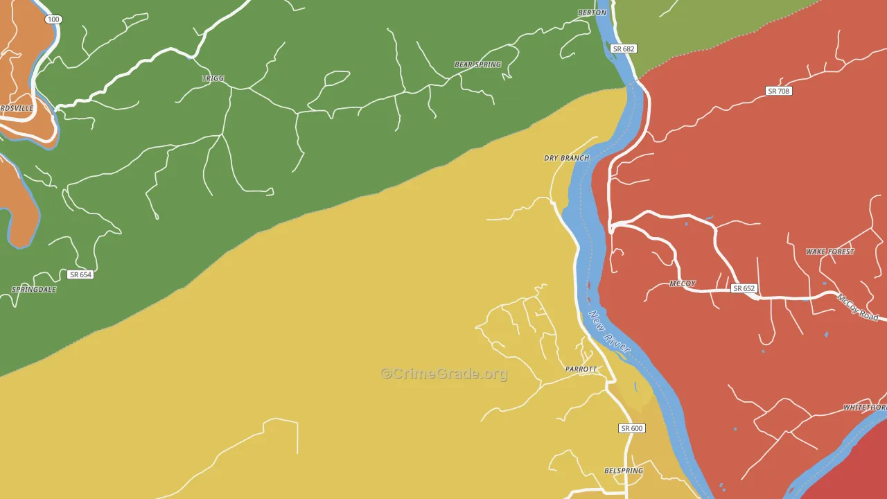 Parrott, VA Map of Murder Rates