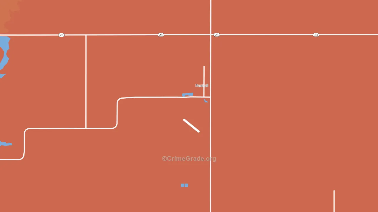 Parshall, ND Map of Murder Rates