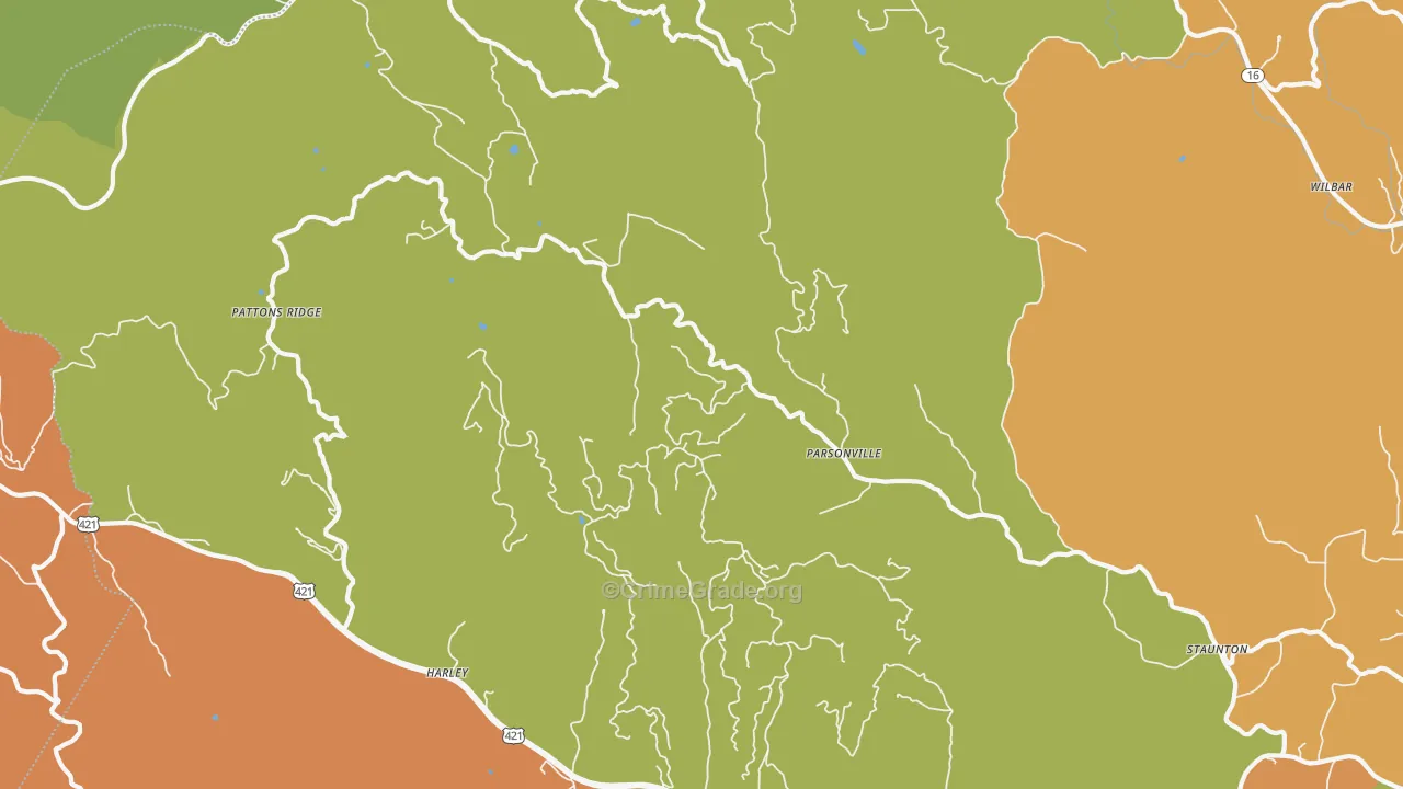 Parsonville, NC Map of Murder Rates