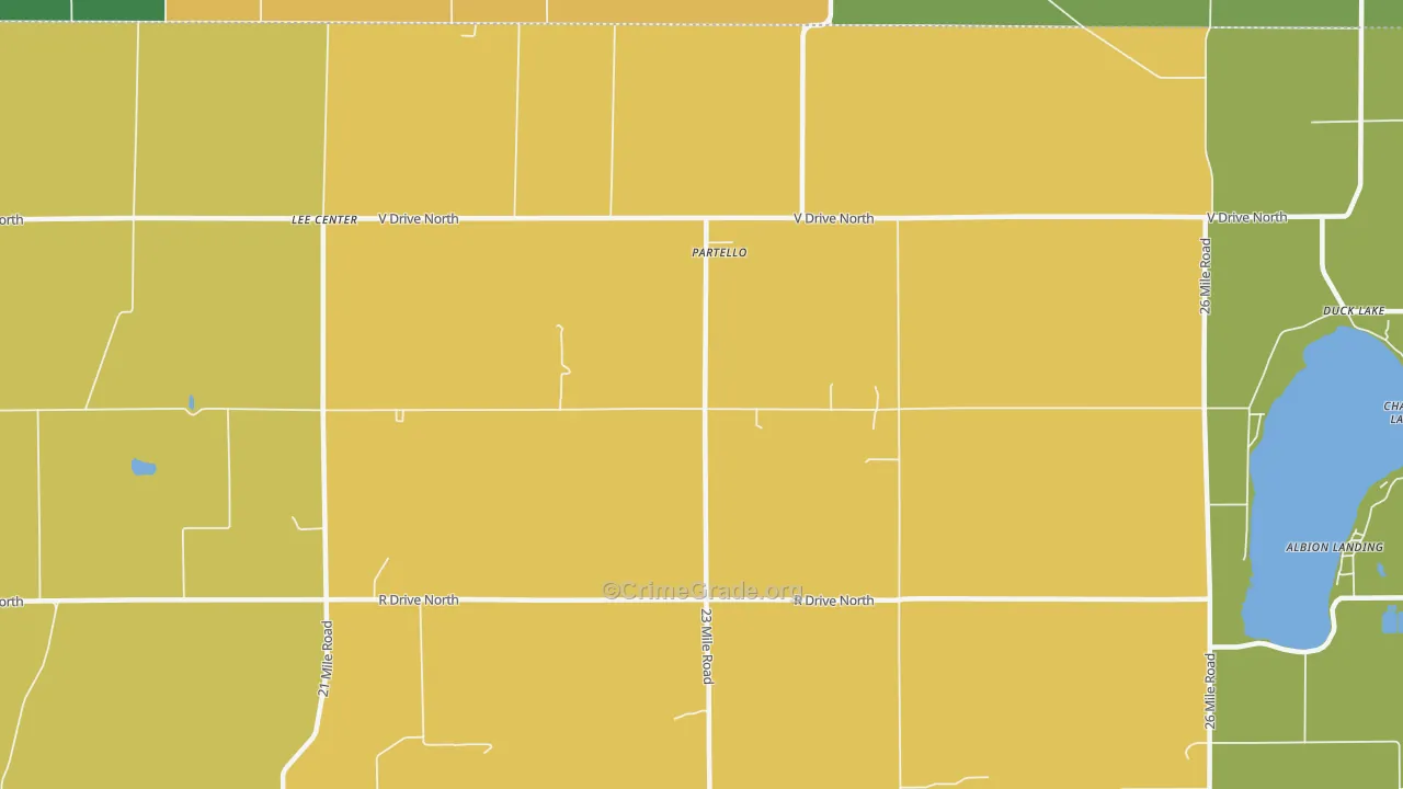 Partello, MI Map of Murder Rates