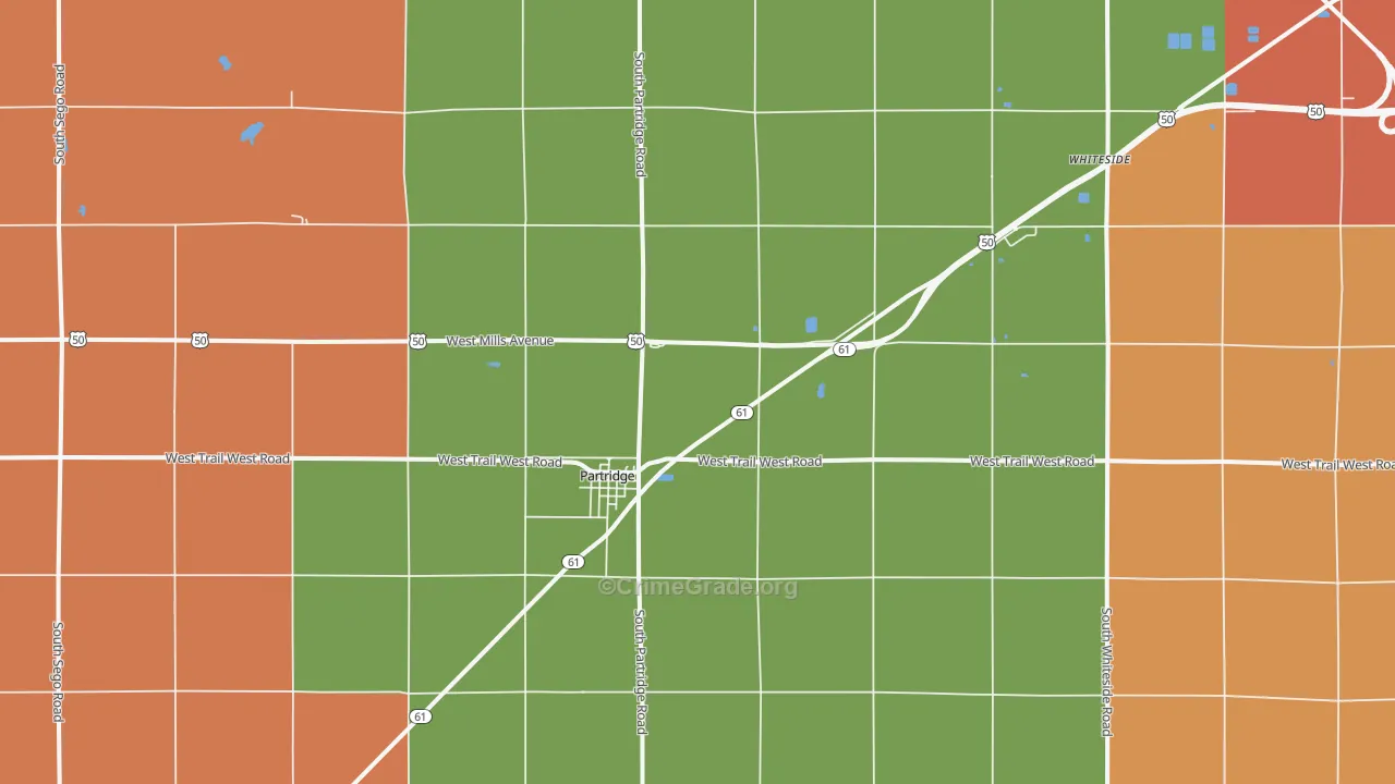 Partridge, KS Map of Murder Rates