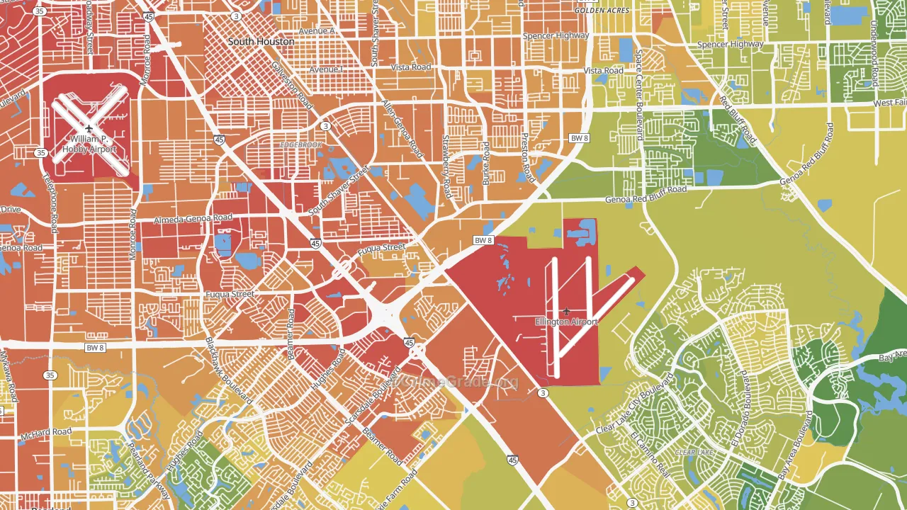 Pasadina, Houston, TX Map of Murder Rates