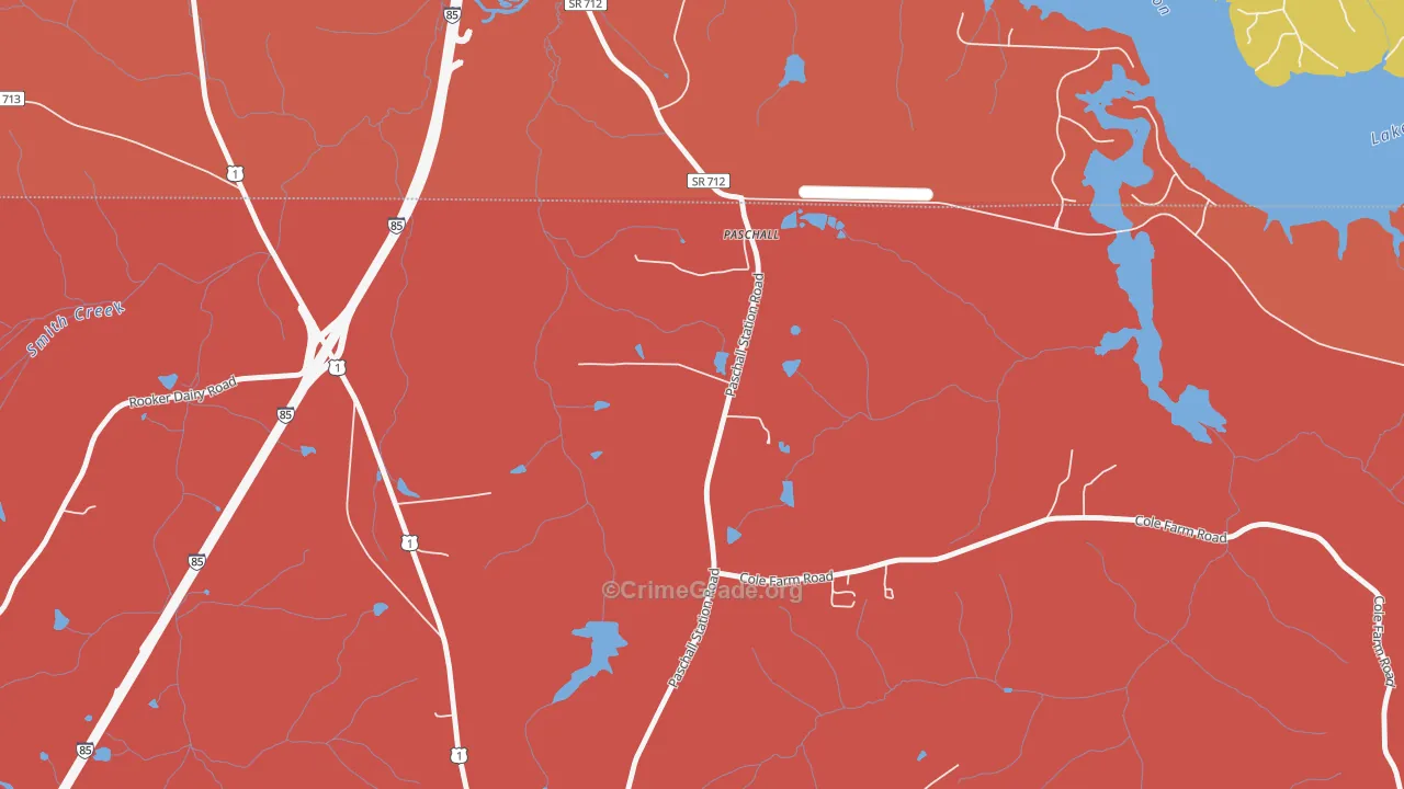 Paschall, NC Map of Murder Rates