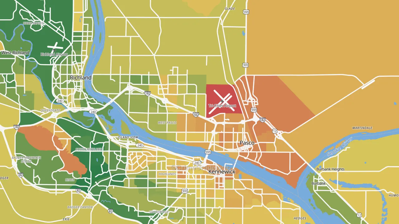 Pasco, WA Map of Murder Rates