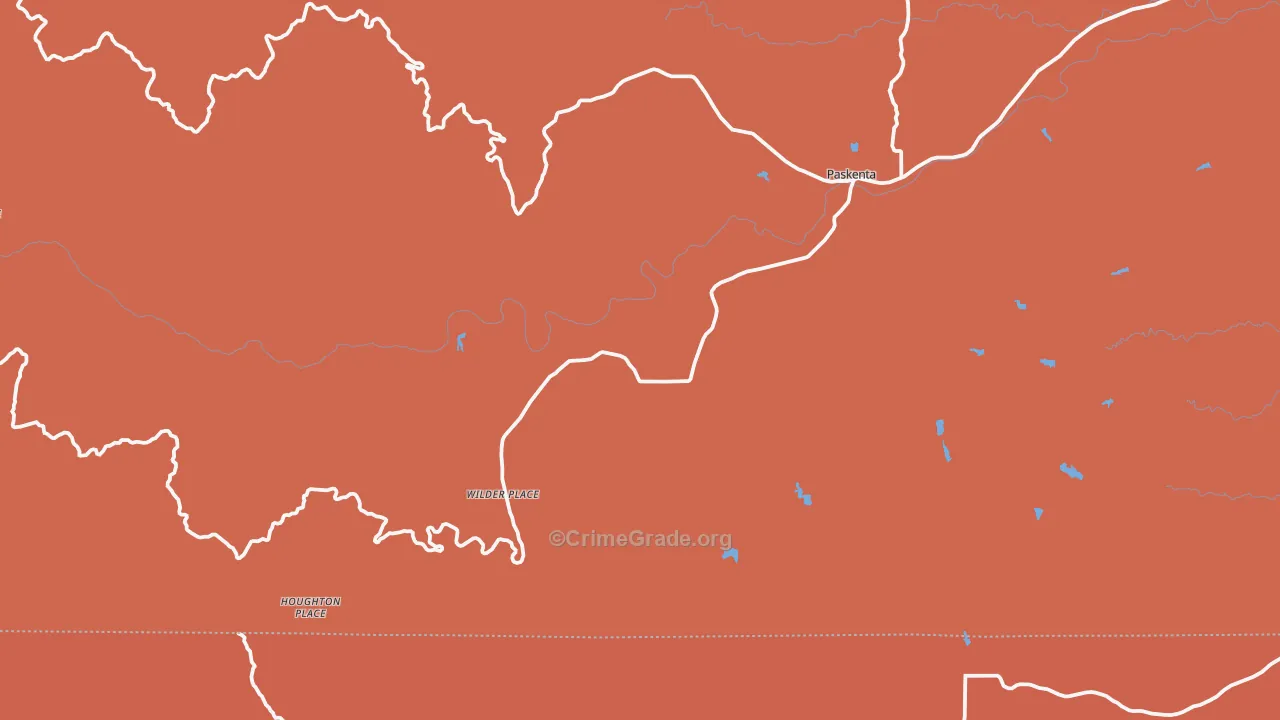Paskenta, CA Map of Murder Rates