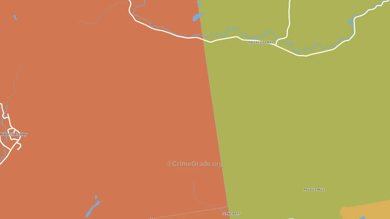 Passaconaway, NH Map of Murder Rates