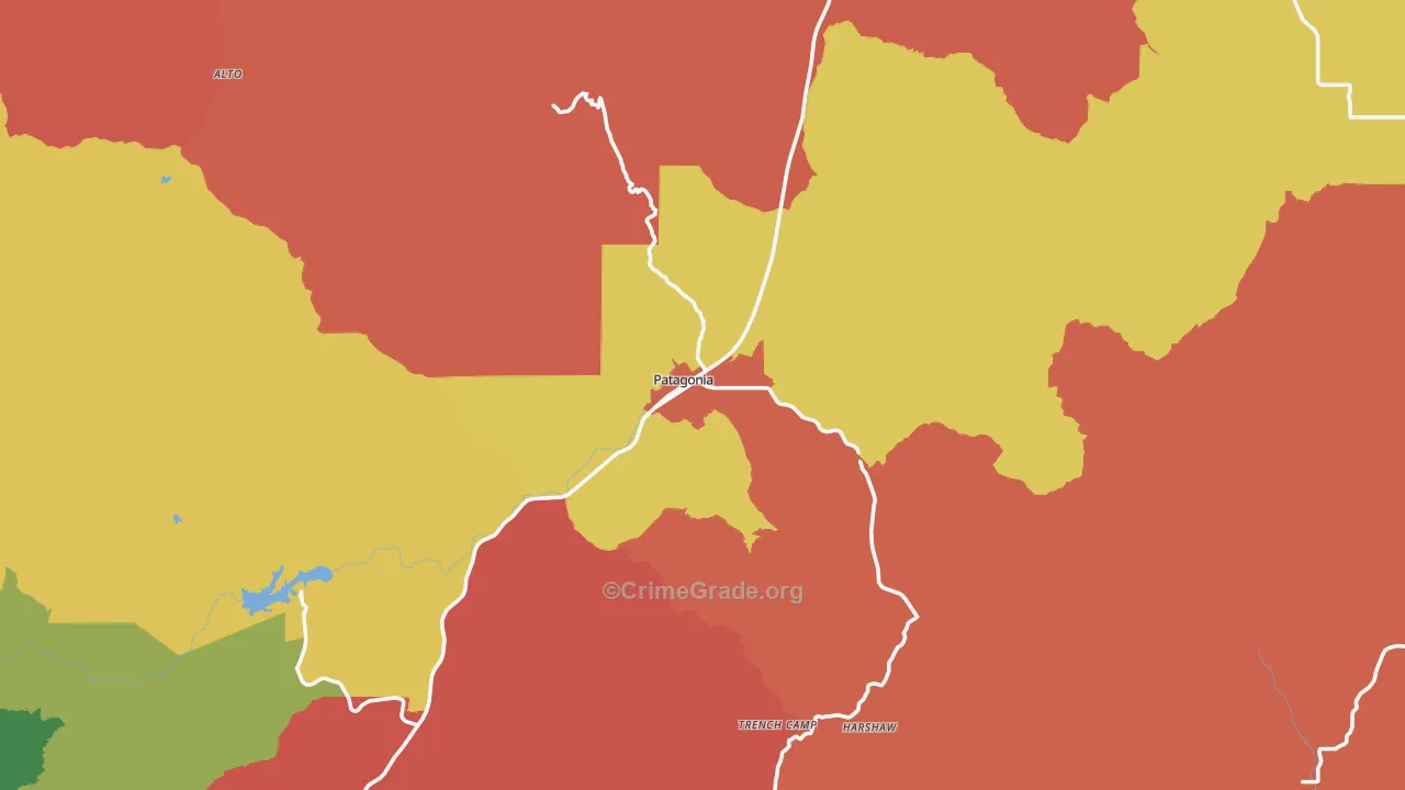 Patagonia, AZ Map of Murder Rates