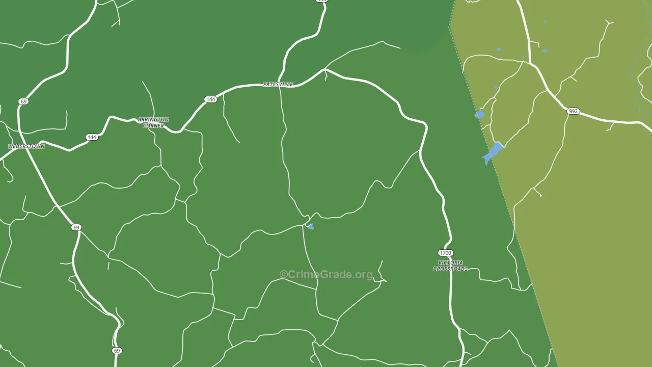 Patesville, KY Map of Murder Rates