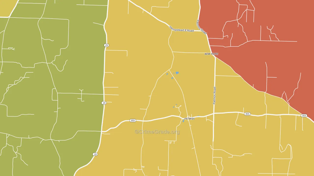 Patmos, AR Map of Murder Rates