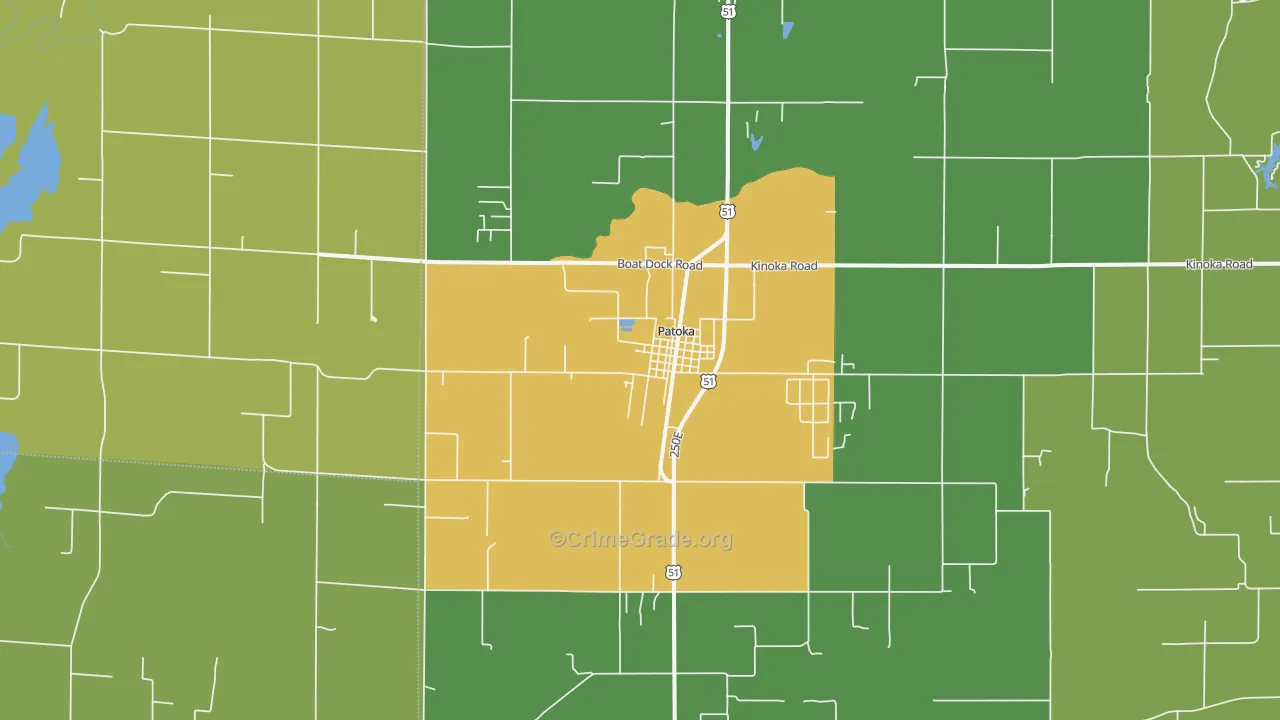 Patoka, IL Map of Murder Rates