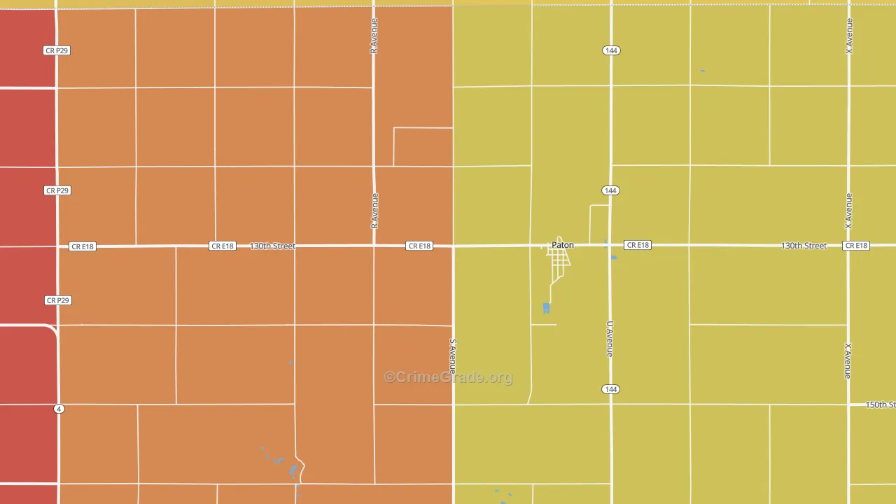 Paton, IA Map of Murder Rates
