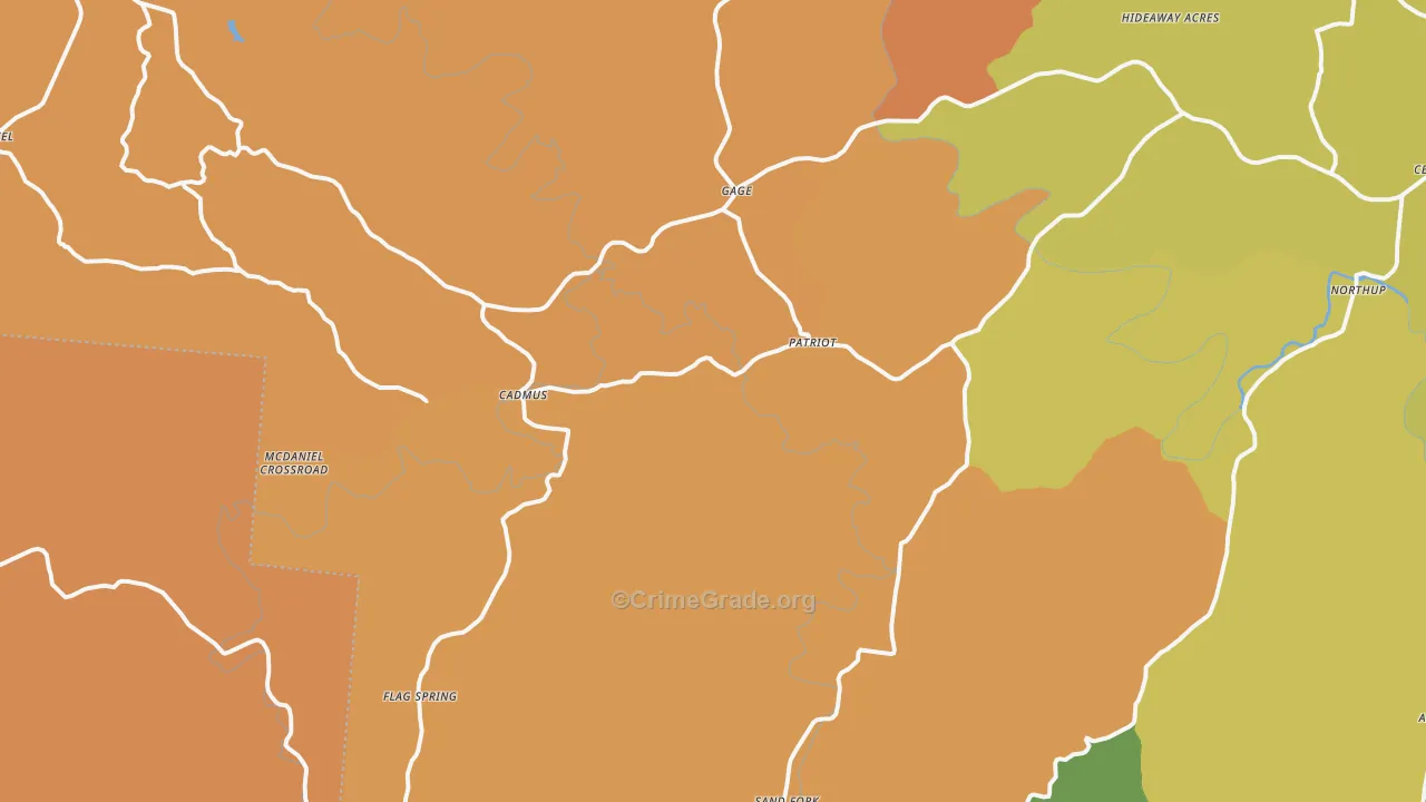 Patriot, OH Map of Murder Rates