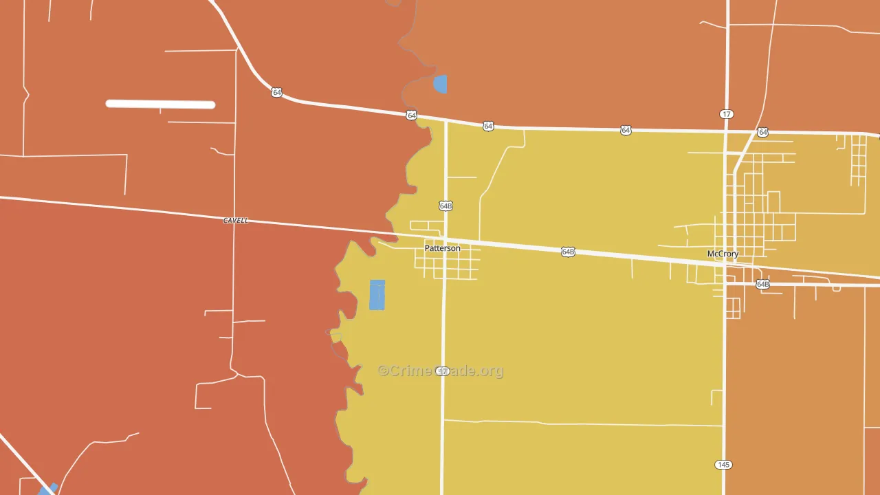 Patterson, AR Map of Murder Rates