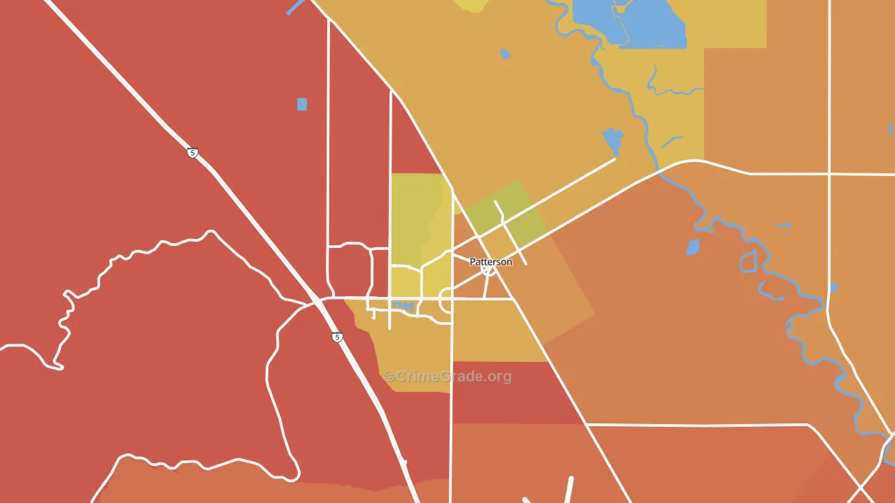 Patterson, CA Map of Murder Rates