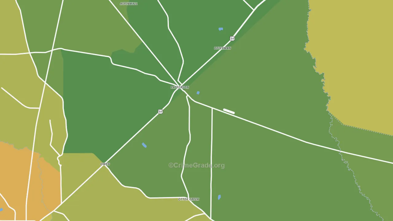 Patterson, GA Map of Murder Rates