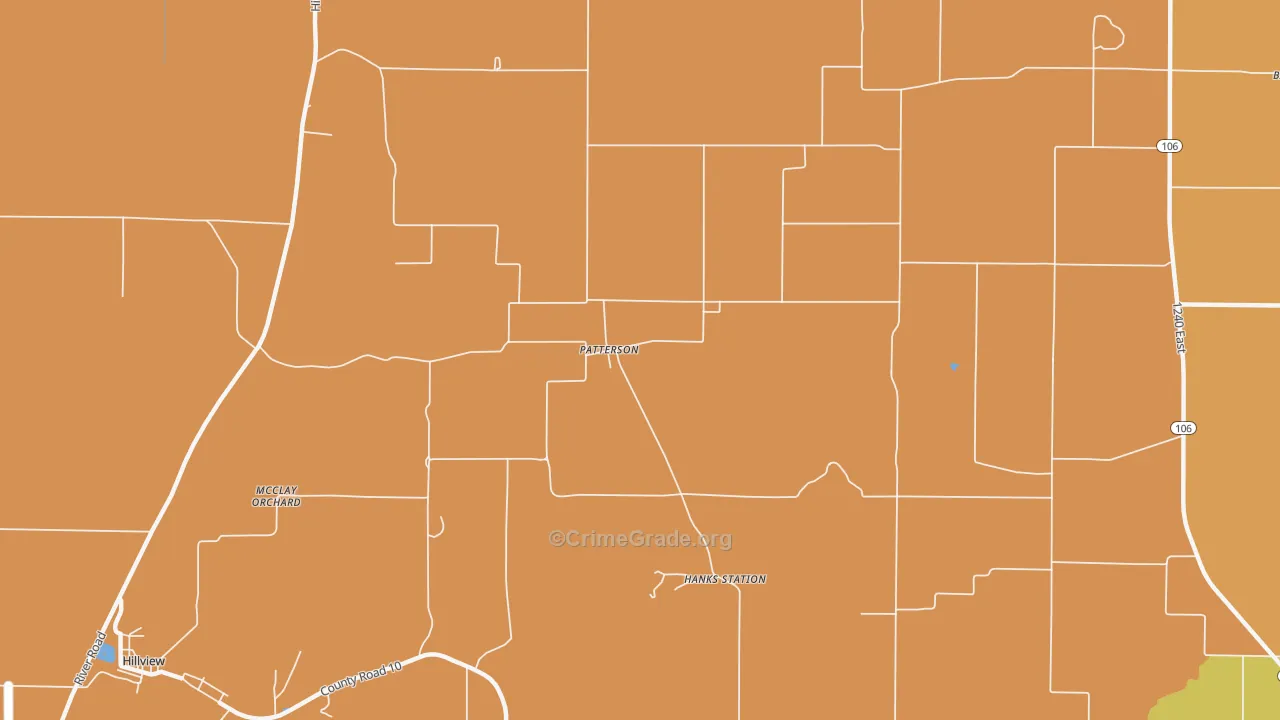 Patterson, IL Map of Murder Rates