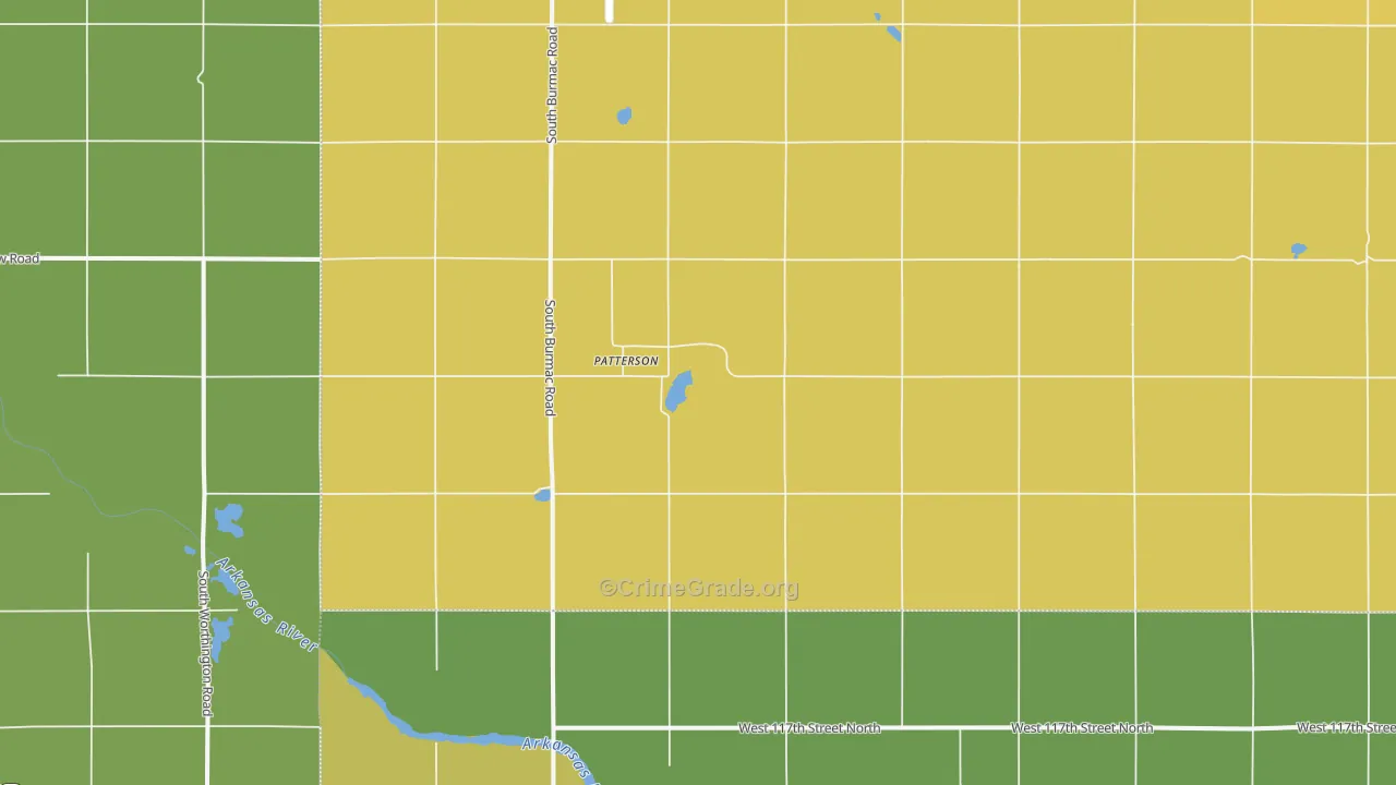 Patterson, KS Map of Murder Rates