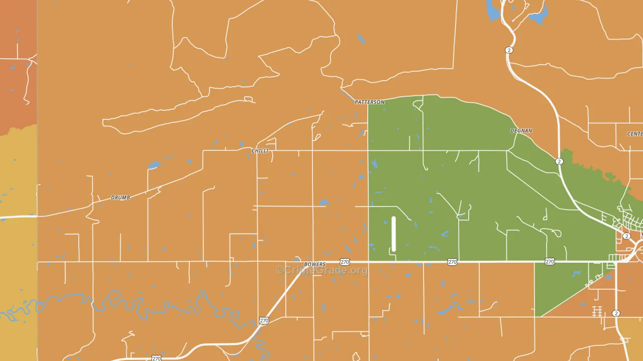 Patterson, OK Map of Murder Rates