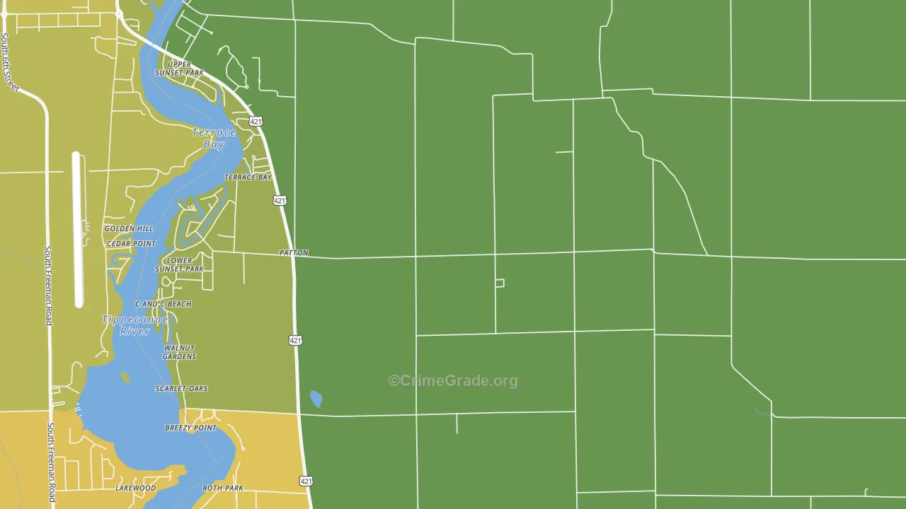 Patton, IN Map of Murder Rates