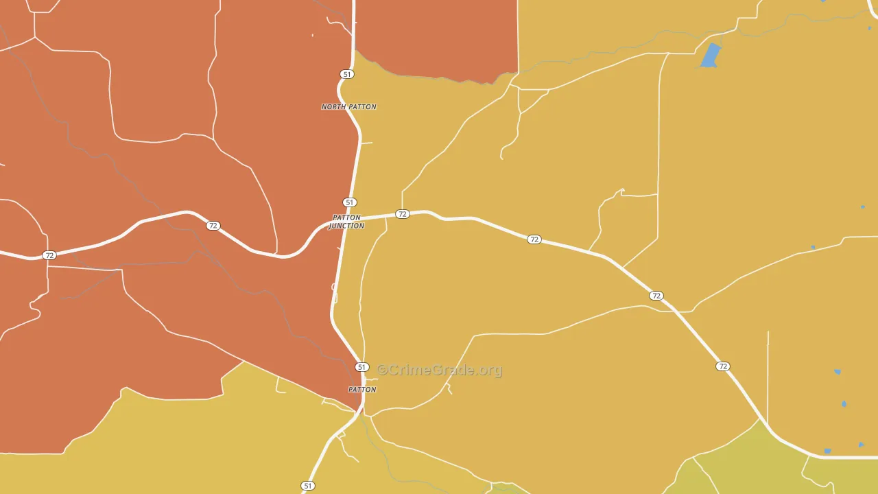 Patton Junction, MO Map of Murder Rates