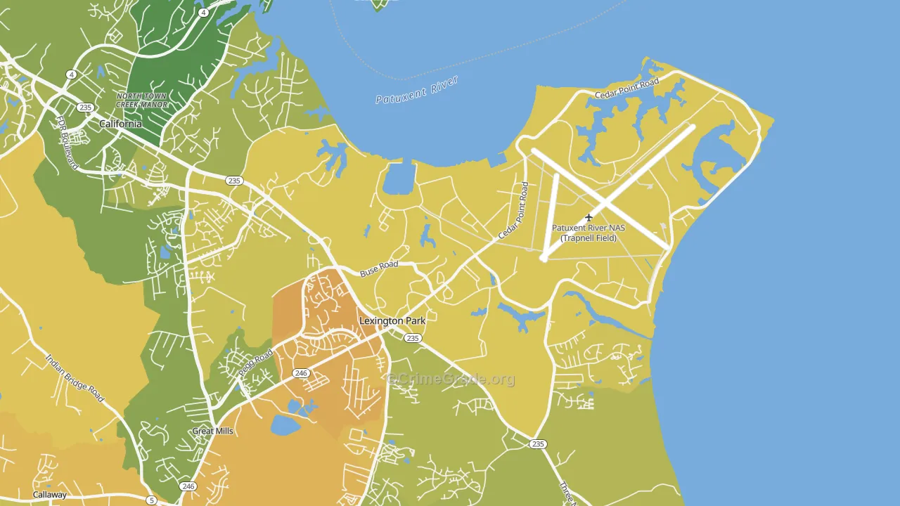 Patuxent River, MD Map of Murder Rates