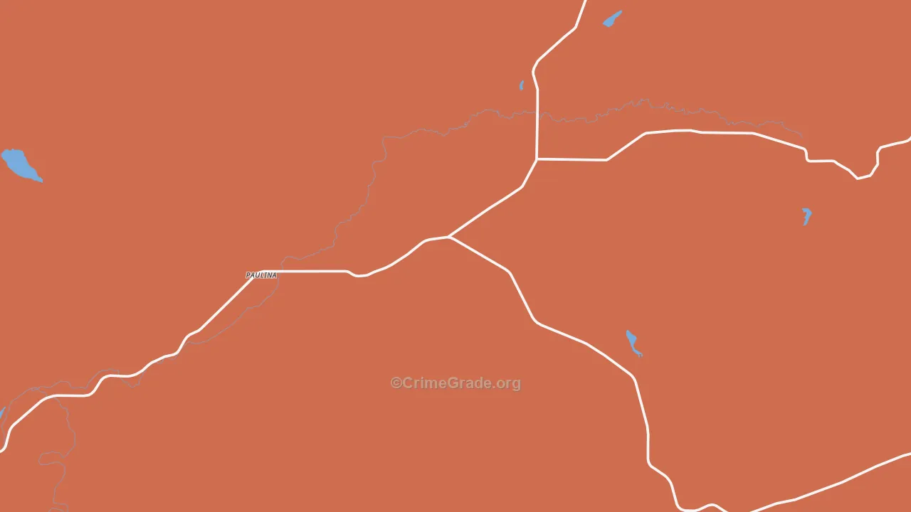 Paulina, OR Map of Murder Rates