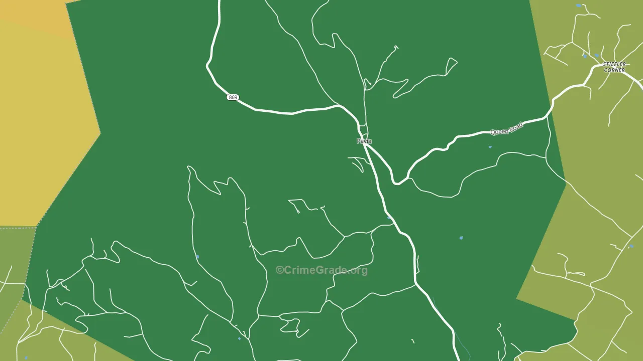 Pavia, PA Map of Murder Rates