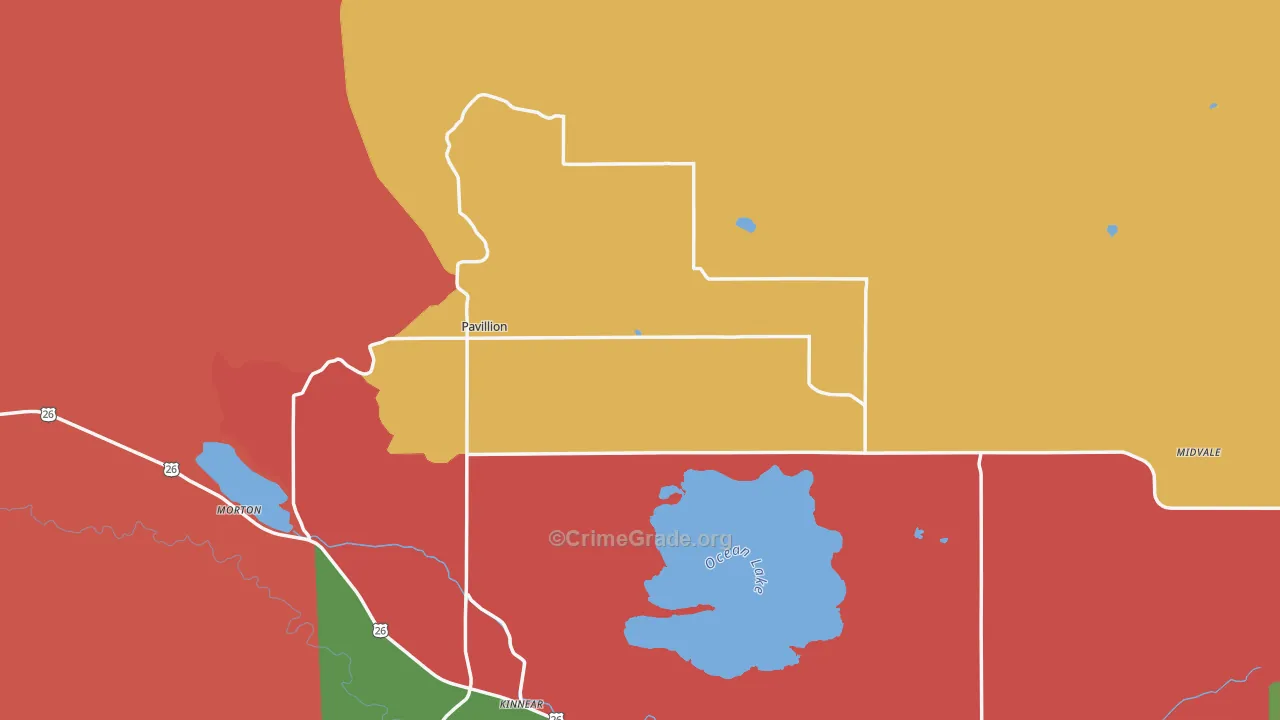 Pavillion, WY Map of Murder Rates