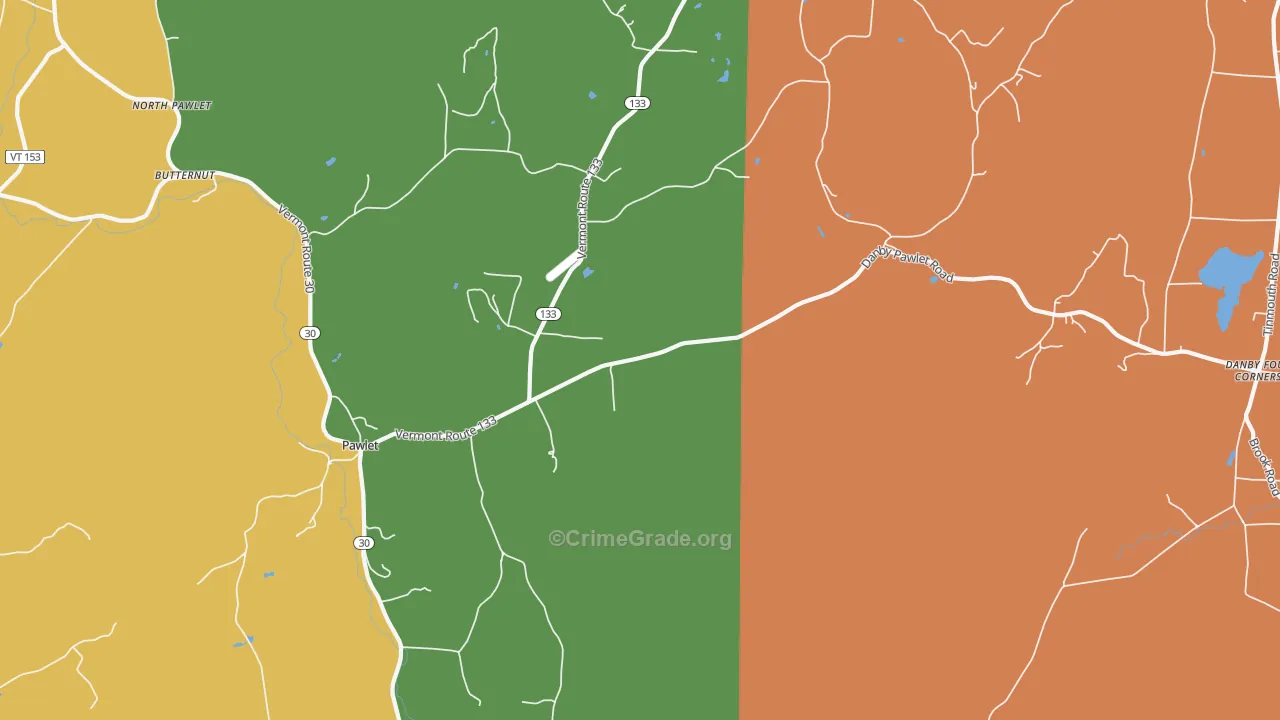 Pawlet, VT Map of Murder Rates