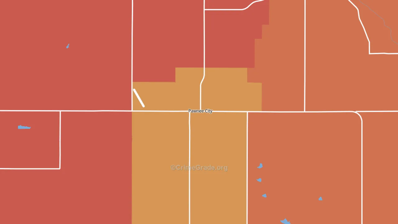 Pawnee City, NE Map of Murder Rates