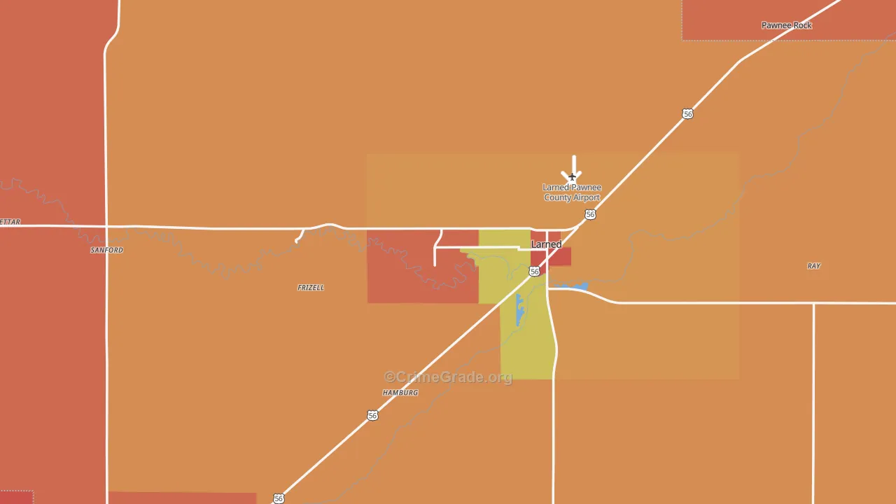 Pawnee County, KS Map of Murder Rates