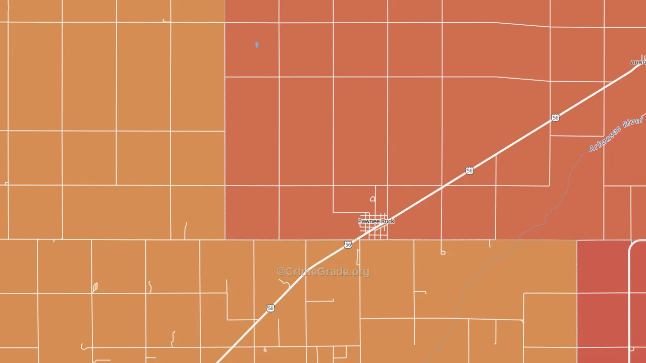 Pawnee Rock, KS Map of Murder Rates